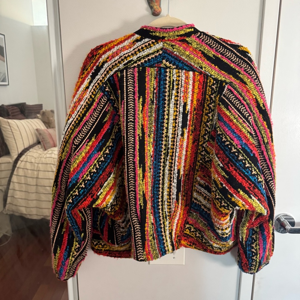 FORTE FORTE BLOUSON JACQUARD PARAISO JACKET - FIESTA - Picture 10 of 10